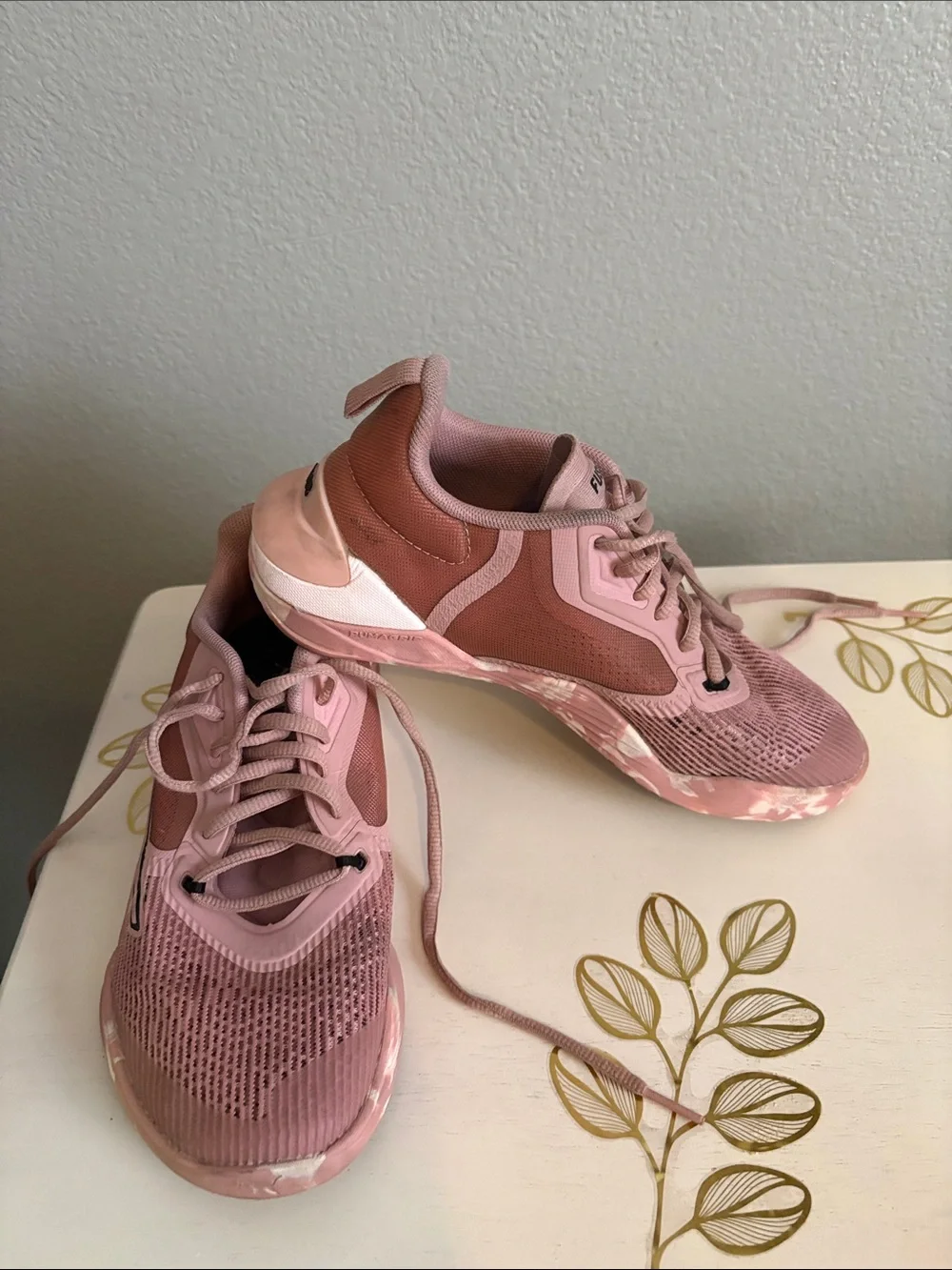 Women’s Pink Lace-Up Athletic Sneakers